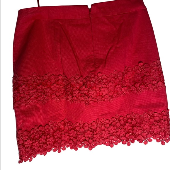 J. Crew Red Mini Pencil Skirt for Work - Picture 5 of 9